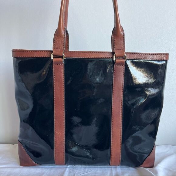 KATE SPADE Black Brown Leather Trim Laptop Work Tote Wellesley Knott - Picture 3 of 10